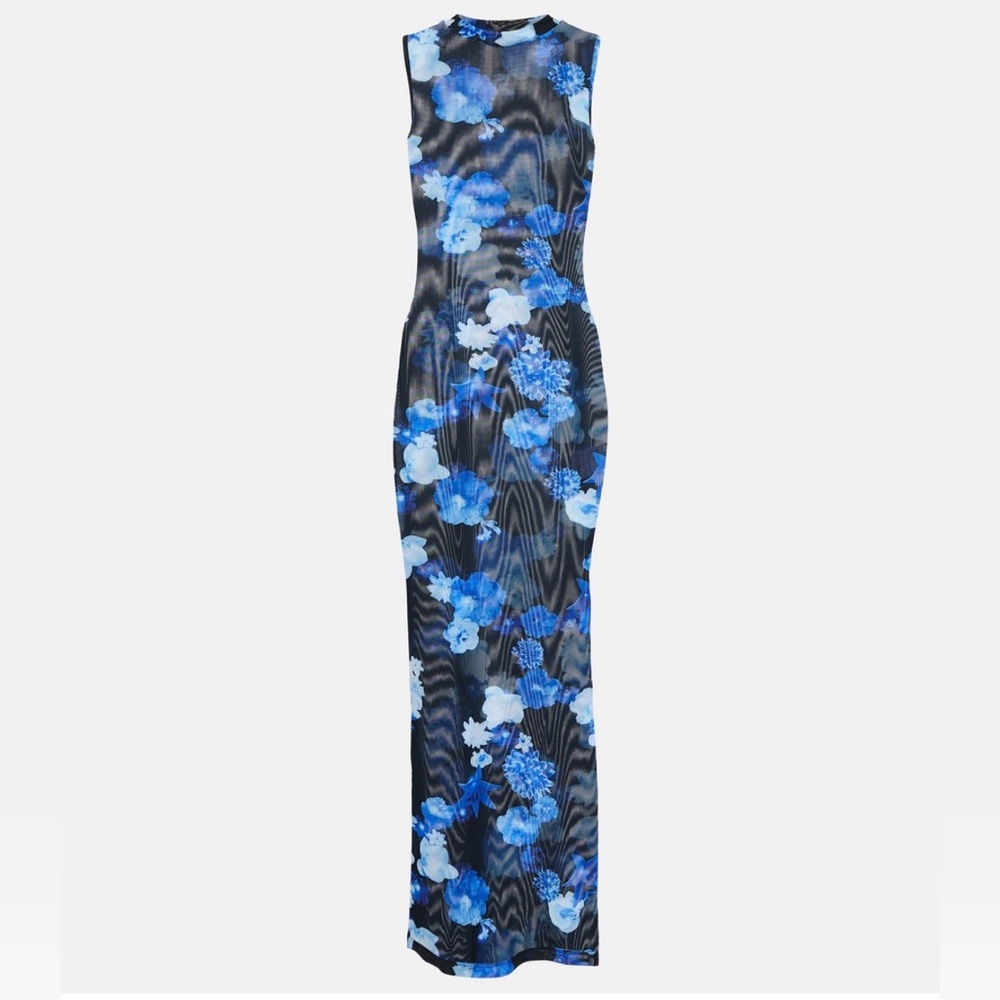 Coperni Blue Floral Maxi Dress